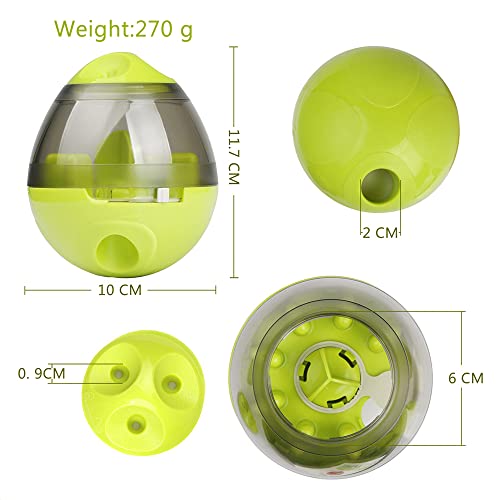 Zellar Treat Dispensing Dog Toy - Dog Treat Ball/Food Dispenser/Interactive Toys/Slow Eating IQ Treat Ball for Small Medium Dogs and Cats (Green) - Image 7