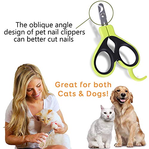 Angzhili Pet Nail Clippers - Cat Claw Clippers for Rabbit Puppy Kitten Kitty Guinea Pig Small Dog - Sharp, Safe,Anti-Scratch (green) - Image 6