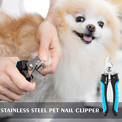 Candure Dog Nail Clippers for Large, Medium and Small Breed Professional Pet Nail Clipper Suitable for Cats, Rabbits and Guinea Pigs With Safety Lock and Protective Guard to Avoid Over Cutting (6") - Image 5
