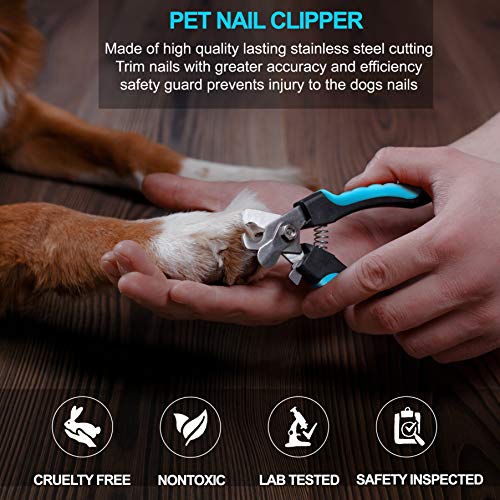 Candure Dog Nail Clippers for Large, Medium and Small Breed Professional Pet Nail Clipper Suitable for Cats, Rabbits and Guinea Pigs With Safety Lock and Protective Guard to Avoid Over Cutting (6") - Image 7