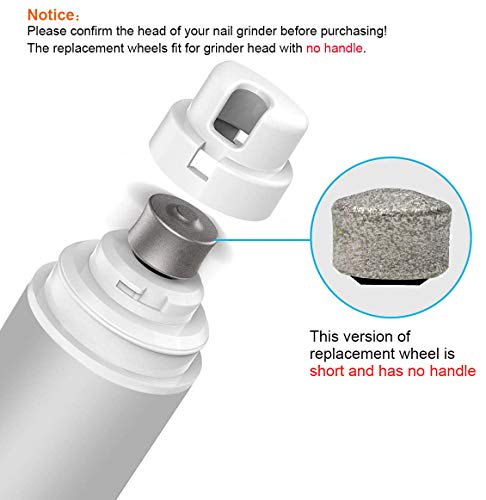 Casifor 2 Pack Upgraded Dog Nail Grinder Wheel Replacement, Painless & Safe Diamond Tip Filling Head Replacements for Dog Nail Grinder - Image 4