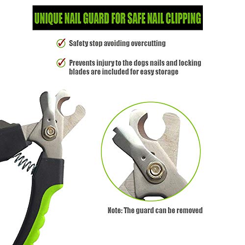 Dog Nail Clippers with Safety Guard - Superior Sharpness - Designed by Vets - Suitable for Large Dogs - Stainless Steel Dog Claw Clippers - Image 4