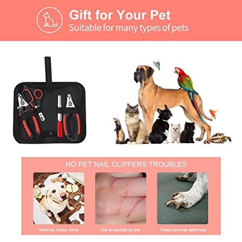 Penzance Dog Nail Clippers Trimmer Set - Quick Safety Guard to Avoid Over-Cutting, Stainless Steel Razor Sharp Blades, Sturdy Non-Slip Handles, Storage Bag and Nail File, Professional Pet Grooming - Image 7