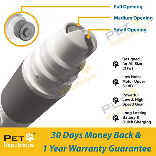 Pet Republique Dog Nail Grinder and Nail Clippers Series Size Option Dogs: Small, Medium, Large Dogs – Dog Claw Trimmer Kit (Clippers+Grinder, Small) - Image 3