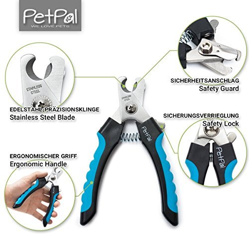 PetPäl Professional Dog Nail Clippers - Claw Grooming Scissors for Medium Large Breeds in Salon Quality with Protective Guard, Safety Lock & Optimised Blade - Perfect Easy Safe Pet Claw Care at Home - Image 3