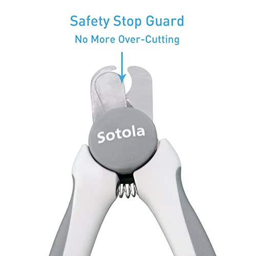 Sotola Dog Nail Clippers and Trimmers-with Safety Guard to Avoid Over Cutting Nails, Razor Sharp Blade, Free Nail File, Professional Grooming Tool for Pets. - Image 6