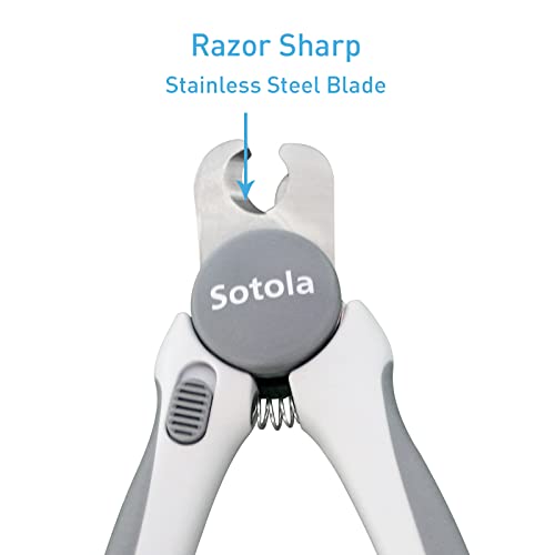 Sotola Dog Nail Clippers and Trimmers-with Safety Guard to Avoid Over Cutting Nails, Razor Sharp Blade, Free Nail File, Professional Grooming Tool for Pets. - Image 7