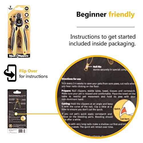 Thunderpaws Professional-Grade Dog Nail Clippers with Protective Guard and Safety Lock (Medium to Large Breeds, Yellow) - Image 5