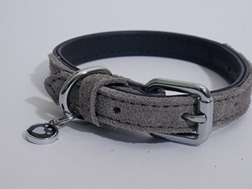 Rosewood Luxury Leather Dog Collar, soft touch navy - Image 6