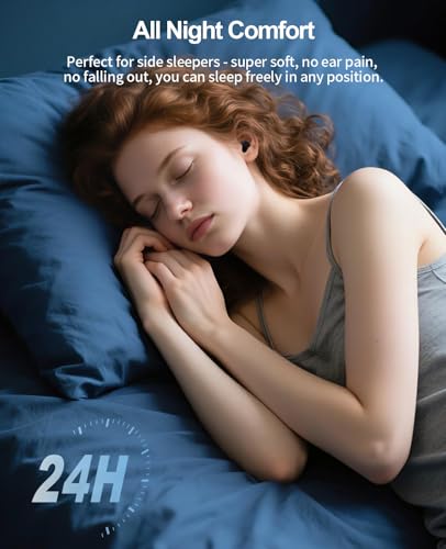 Vanpiie Ear Plugs for Sleep: 37dB Noise Reducing Hypoallergenic Ergonomic Design Earplugs, Secure-Fit Short Stem for Side Sleepers &Work, Non-Slip Design, 4 Pairs+Travel Case - Image 4