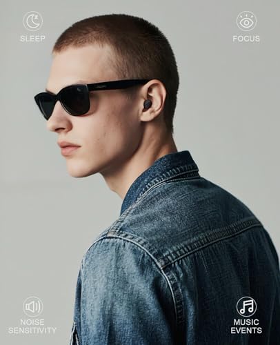 Vanpiie Ear Plugs for Sleep: 37dB Noise Reducing Hypoallergenic Ergonomic Design Earplugs, Secure-Fit Short Stem for Side Sleepers &Work, Non-Slip Design, 4 Pairs+Travel Case - Image 6