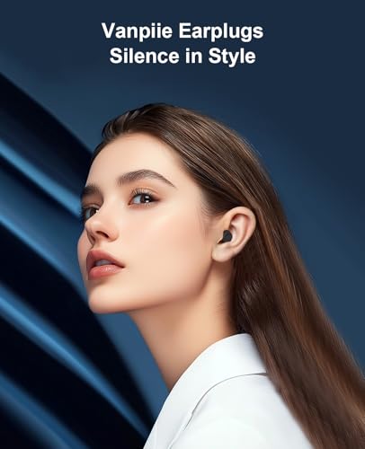 Vanpiie Ear Plugs for Sleep: 37dB Noise Reducing Hypoallergenic Ergonomic Design Earplugs, Secure-Fit Short Stem for Side Sleepers &Work, Non-Slip Design, 4 Pairs+Travel Case - Image 9