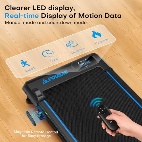 Walking Pad with Incline, FOUSAE 3 in 1 Treadmills for Home with Double Frame 330 LB Weight Capacity, 2.5 HP Under Desk Walking Treadmill with 12 HIIT Programs, Magnetic Remote Control - Image 8