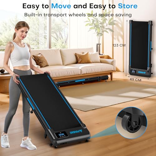 Walking Pad with Incline, FOUSAE 3 in 1 Treadmills for Home with Double Frame 330 LB Weight Capacity, 2.5 HP Under Desk Walking Treadmill with 12 HIIT Programs, Magnetic Remote Control - Image 10