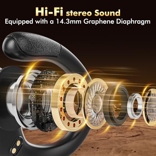 Wireless Earbuds, Bluetooth Headphones, Ear Buds with 80hr Playtime, LED Power Display, Noise Canceling, LED Power Display, IPX7 Waterproof Earphones for Gym/Workout/Sport - Image 5