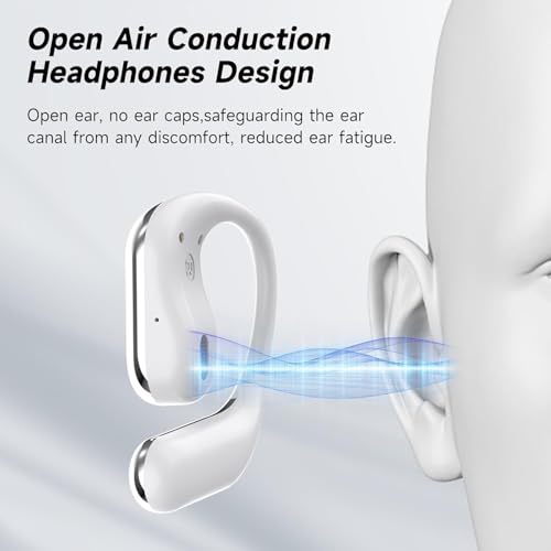 Boytond Ultra Open Ear Earbuds - Bone Conduction Headphones Wireless Bluetooth, Waterproof Deep Bass Earphones for Fitness and Running, Secure Fit for Small Ears, Sweat-Resistant for Workouts - Image 6