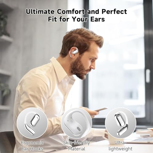 Boytond Ultra Open Ear Earbuds - Bone Conduction Headphones Wireless Bluetooth, Waterproof Deep Bass Earphones for Fitness and Running, Secure Fit for Small Ears, Sweat-Resistant for Workouts - Image 8