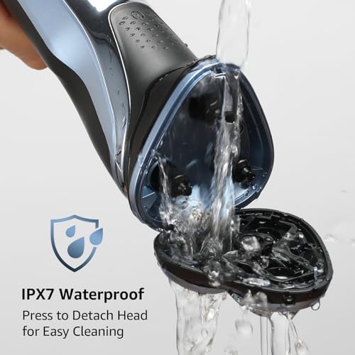 Dyoonoer Cordless Electric Razor for Men: Rechargeable Electric Shaver for Men - IPX7 Waterproof Wet Dry Rechargeable Foil Shaver with Pop up Trimmer and Travel Lock All-Season Tires - Image 7