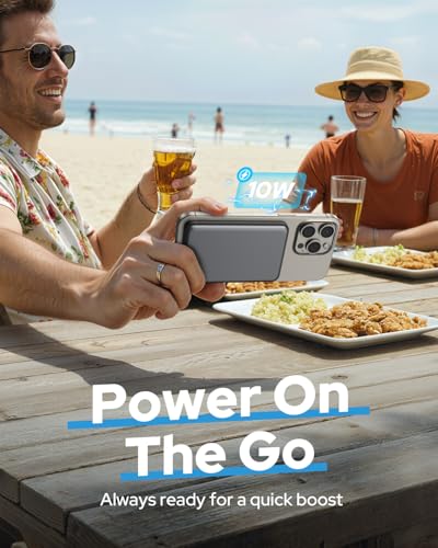 For Magsafe Power Bank, Ultra-Slim Wireless Portable Charger, 5000mAh Magnetic Power Bank Fast Charging with USB-C, Smartphones Battery Pack Compatible with iPhone 16/15/14/13/12 Series, Space Gray - Image 8