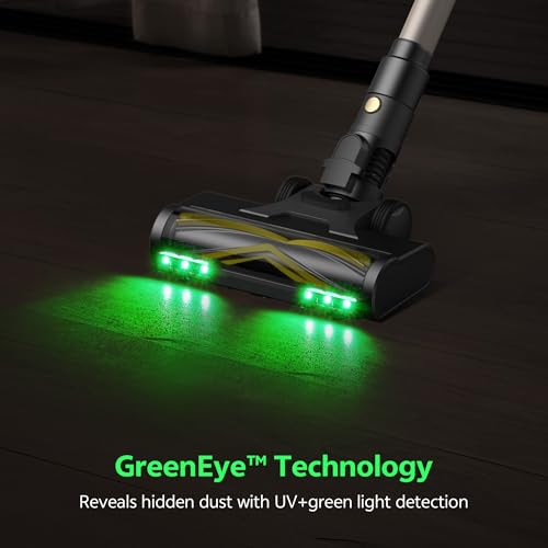 Ultenic U15 Cordless Vacuum Cleaner 50000Pa/65Min Runtime, Anti-tangle Brush with GreenEye Technology, Self Standing Stick Vacuum, Telescopic Tube, Ideal for All Floors, Carpet & Pet Hair - Image 5