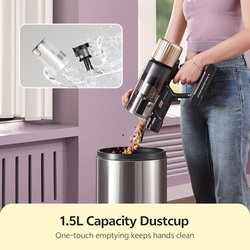 Ultenic U15 Cordless Vacuum Cleaner 50000Pa/65Min Runtime, Anti-tangle Brush with GreenEye Technology, Self Standing Stick Vacuum, Telescopic Tube, Ideal for All Floors, Carpet & Pet Hair - Image 10