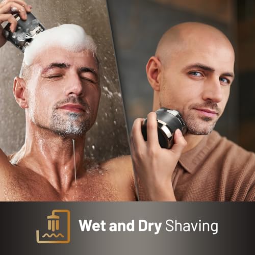 Dyoonoer 7D Electric Head Shavers for Men - Cordless Waterproof Rotary Razor Head Shavers for Bald Head with LED Display, Wet/Dry Use - Ideal for Sensitive Skin, Travel & Idea Gifts - Image 7