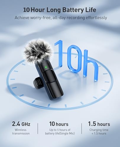 MENERESAS Mini Microphone for iPhone/Android: 3-in-1 Wireless Lavalier Microphone with Crystal Sound and Noise Reduction for Camera, Professional Video Recording, YouTube, TikTok - Image 9