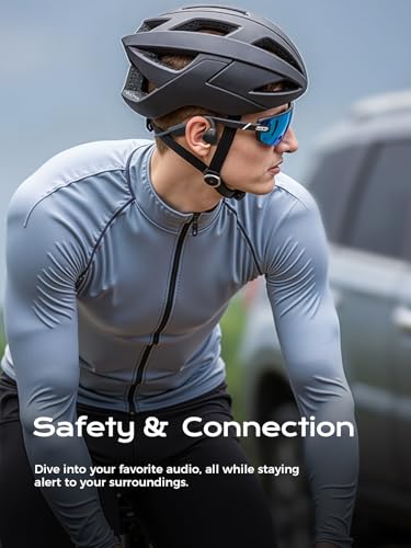 Mozone Bone Conduction Headphones,Open-Ear Bluetooth 5.3 Wireless, IPX7 Waterproof Sport Earphones with 12H Playtime & Magnetic Fast Charge, Secure Fit for Gym,Cycling,Hiking,Running - Image 3