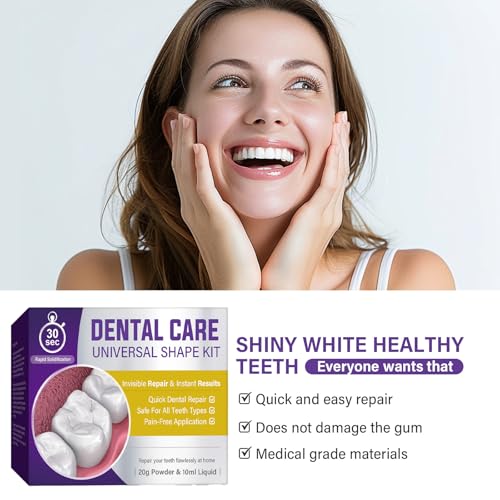 Tooth Filling Repair Kit, Temporary Tooth Filling with 5 Dental Tools, Fixing The Missing and Broken Tooth Replacements, Regain Confidence Smile - Image 3