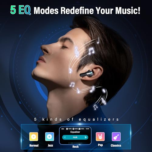 Wireless Earbuds, Bluetooth 5.4 Headphones In Ear with Multifunctional Touchscreen, 48H HiFi Stereo Bluetooth Ear buds with ANC/ENC Noise Cancelling, 5 EQ Modes, IP7 Waterproof Bluetooth Earphones - Image 5