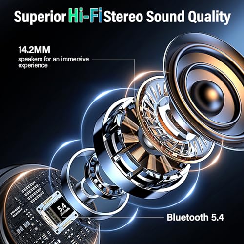 Wireless Earbuds, Bluetooth 5.4 Headphones In Ear with Multifunctional Touchscreen, 48H HiFi Stereo Bluetooth Ear buds with ANC/ENC Noise Cancelling, 5 EQ Modes, IP7 Waterproof Bluetooth Earphones - Image 6