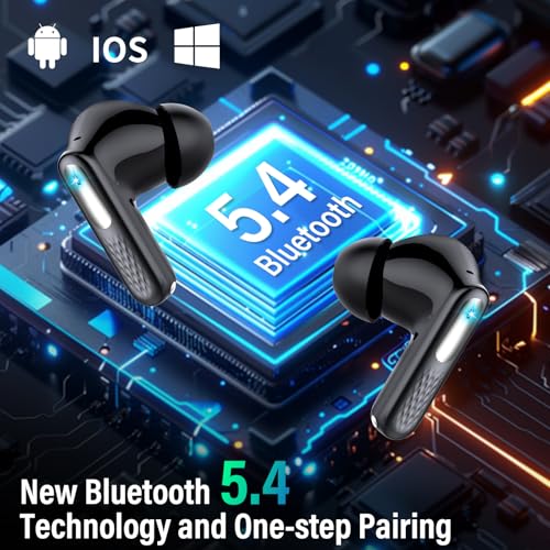 Wireless Earbuds, Bluetooth 5.4 Headphones In Ear with Multifunctional Touchscreen, 48H HiFi Stereo Bluetooth Ear buds with ANC/ENC Noise Cancelling, 5 EQ Modes, IP7 Waterproof Bluetooth Earphones - Image 7