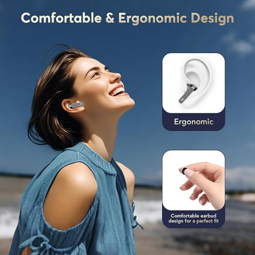 Wireless Earbuds, Earphones in Ear with Dual Noise Cancelling Mic,5.4 Bluetooth Earphones ANC&ENC, 36H Playtime Wireless Headphones Deep Bass Stereo Sound,IP7 Waterproof Dual LED Display,iOS & Android - Image 9