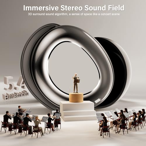 Wireless Sleep Earbuds with Smart Touch Screen, Bluetooth 5.4 Headphones In Ear with ENC Noise Cancelling Mic, 48H Sleep Headphones with 5 EQ Modes, HiFi Stereo IP7 Waterproof Mini Ear Buds, Black - Image 4