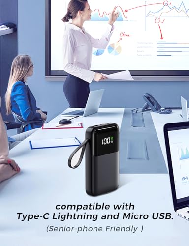Power Bank Fast Charging 27000mAh,22.5W Portable Charger(USB-C Input & Output), PD 3.0 QC 3.0 External Mobile Phone Batteries,6 Output & 2 Input, Compatible with iPhone 17 16 15 14 13 12 - Image 8