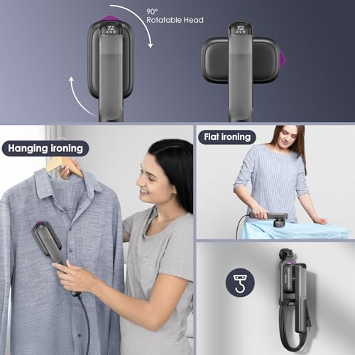 FEPPO Travel Steamer for Clothes, 110-240V Dual Voltage Handheld Clothes Steamer, 2in1 Portable Mini Steamer & Iron, 1100W Steamer Clothing, 15S Fast Heat Up, Garment Steamer for Global Travel & Home - Image 8