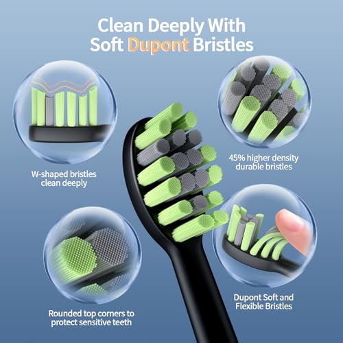 OasiSmile Sonic Electric Toothbrush - 42000 VPM Powerful Deep Clean, Rechargeable Toothbrush with 6 Brush Heads, 120 Days Long Battery, IPX7 Waterproof with 2-Min Timer, Perfect for Home & Travel - Image 5