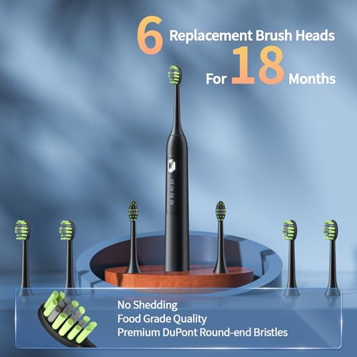 OasiSmile Sonic Electric Toothbrush - 42000 VPM Powerful Deep Clean, Rechargeable Toothbrush with 6 Brush Heads, 120 Days Long Battery, IPX7 Waterproof with 2-Min Timer, Perfect for Home & Travel - Image 6