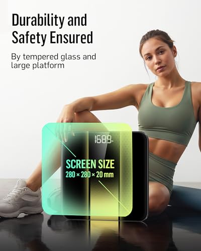 RunStar Digital Bathroom Scale for Body Weight with High Precision, Clear LED Backlight Display, Accurate Scale with 6mm Tempered Glass, 400lb - Image 4