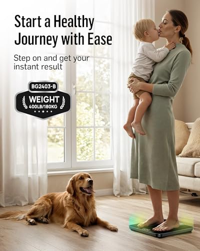 RunStar Digital Bathroom Scale for Body Weight with High Precision, Clear LED Backlight Display, Accurate Scale with 6mm Tempered Glass, 400lb - Image 6