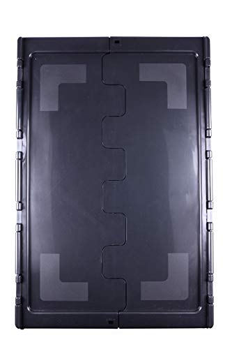 Tough Crates 5 x Heavy Duty Plastic Storage Boxes Black With Attached Lids Tote Boxes (60 Litre) - Image 7