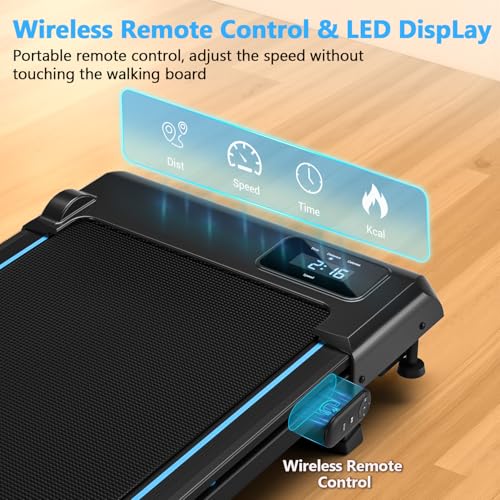 VANNECT 4 in 1 Walking Pad with 9% Incline, 1-10KM/H Walking Treadmill for Home with 330LBS Capacity, 2.75HP Upgraded Portable Under Desk Running Machine with Magnetic Remote Control, LED Display - Image 6