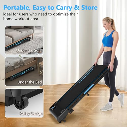 VANNECT 4 in 1 Walking Pad with 9% Incline, 1-10KM/H Walking Treadmill for Home with 330LBS Capacity, 2.75HP Upgraded Portable Under Desk Running Machine with Magnetic Remote Control, LED Display - Image 8