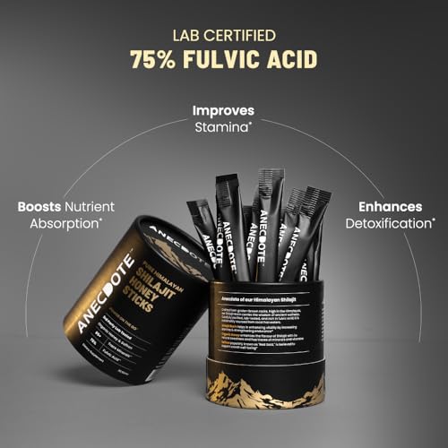 Anecdote Pure Himalayan Shilajit Honey Sticks with Organic Honey & Saffron | Boosts Stamina | Supports Immunity | 75% Fulvic Acid, 85+ Trace Minerals | No Added Sugar | 30 Sticks - Image 5
