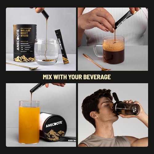 Anecdote Pure Himalayan Shilajit Honey Sticks with Organic Honey & Saffron | Boosts Stamina | Supports Immunity | 75% Fulvic Acid, 85+ Trace Minerals | No Added Sugar | 30 Sticks - Image 8