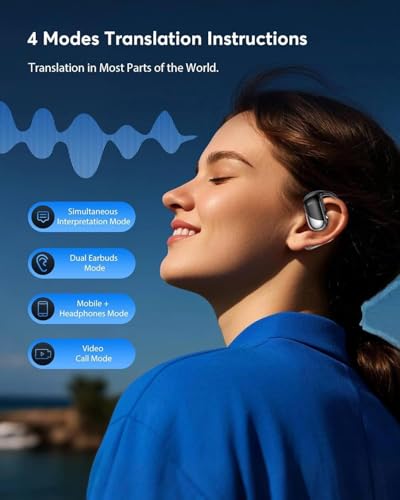 Paekole Translation Earbuds Real Time - AI 144 Language Translator Earbuds, Audifonos Traductores Inglés Español, 3-in-1 Translating Device, Translate Ear Buds for Travel Learning with Charging Cradle - Image 5